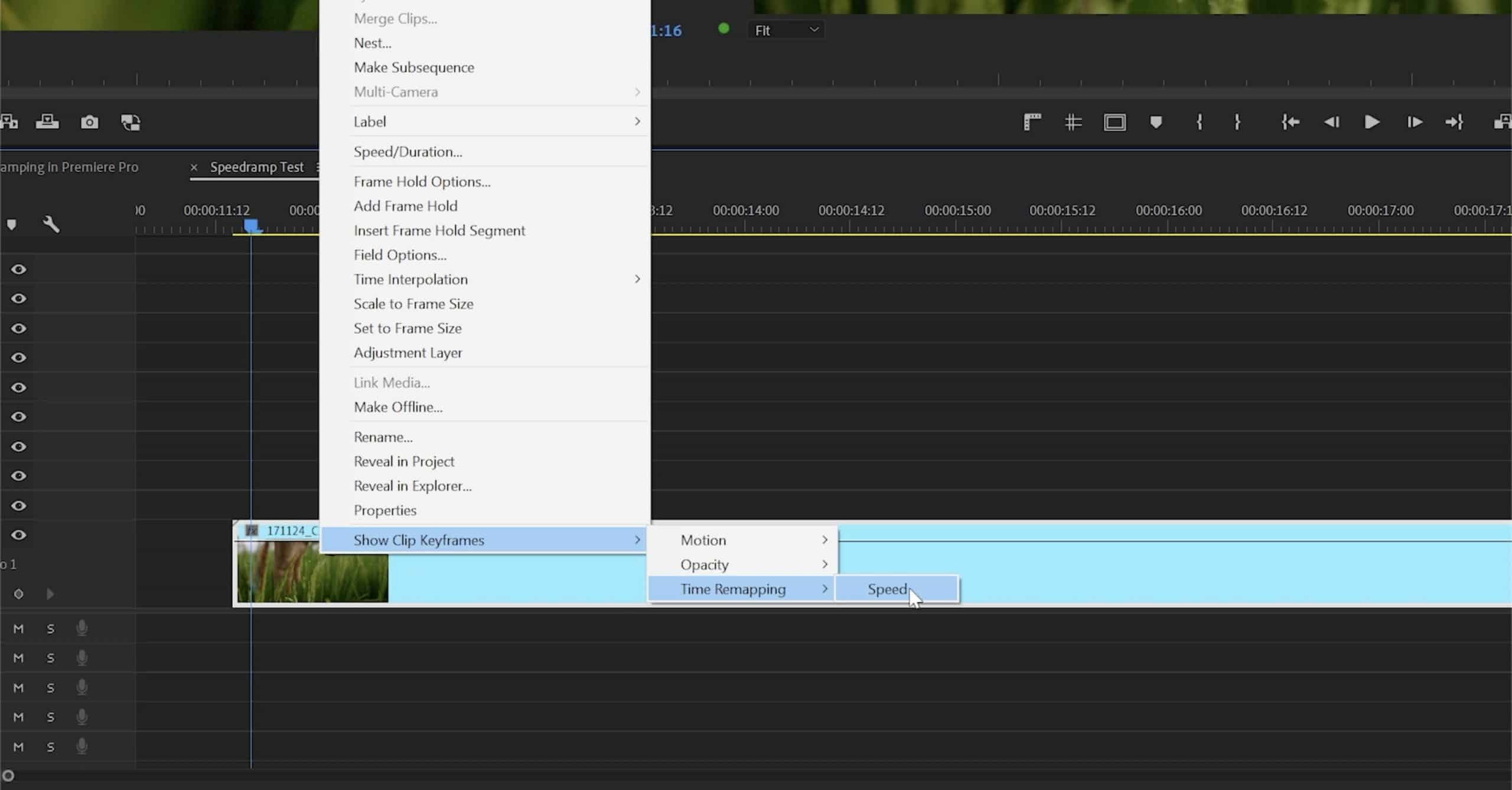 Speed Ramping In Premiere Pro
