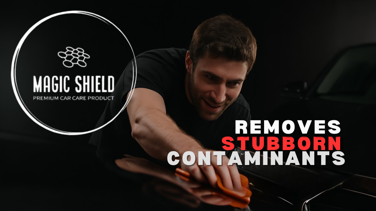 Magic Shield premium car care product man detailing car removes stubborn contaminants brand video — Toronto commercial video production by Origin Films